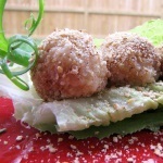 Onigiri Japanese Rice Balls with Toasted Sesame Salt