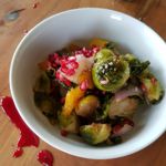 Colorful Roasted Winter Veggies with Pomegranate Sauce