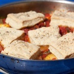Ratatouille and Rosemary Biscuits